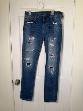 American Eagle Outfitters Blue Washed Slim Jeans